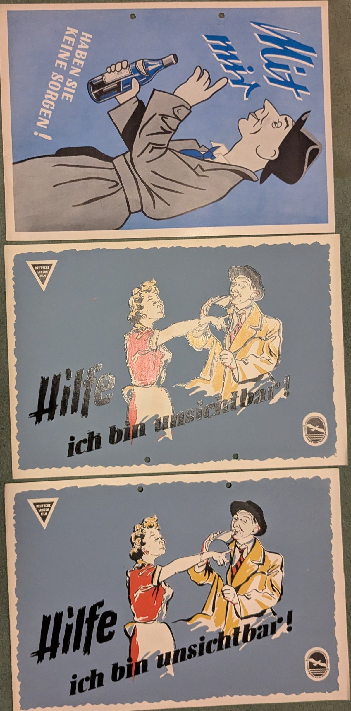 Hilfe ich bin unsichtbat (Theo Lingen) Pressematerial, Comic