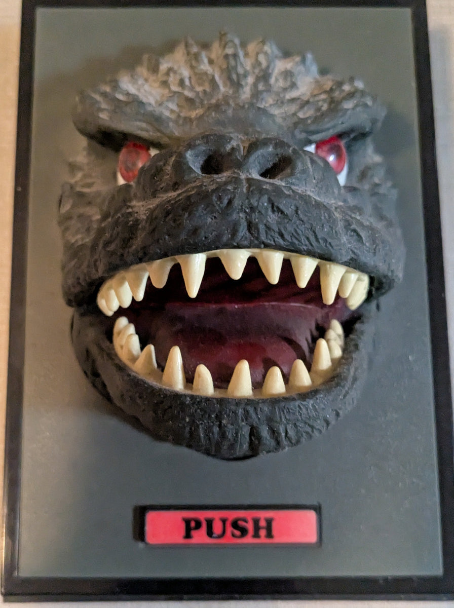 Godzilla Display, brüllt . die Augen leuchten und bewegt das Gesicht ...