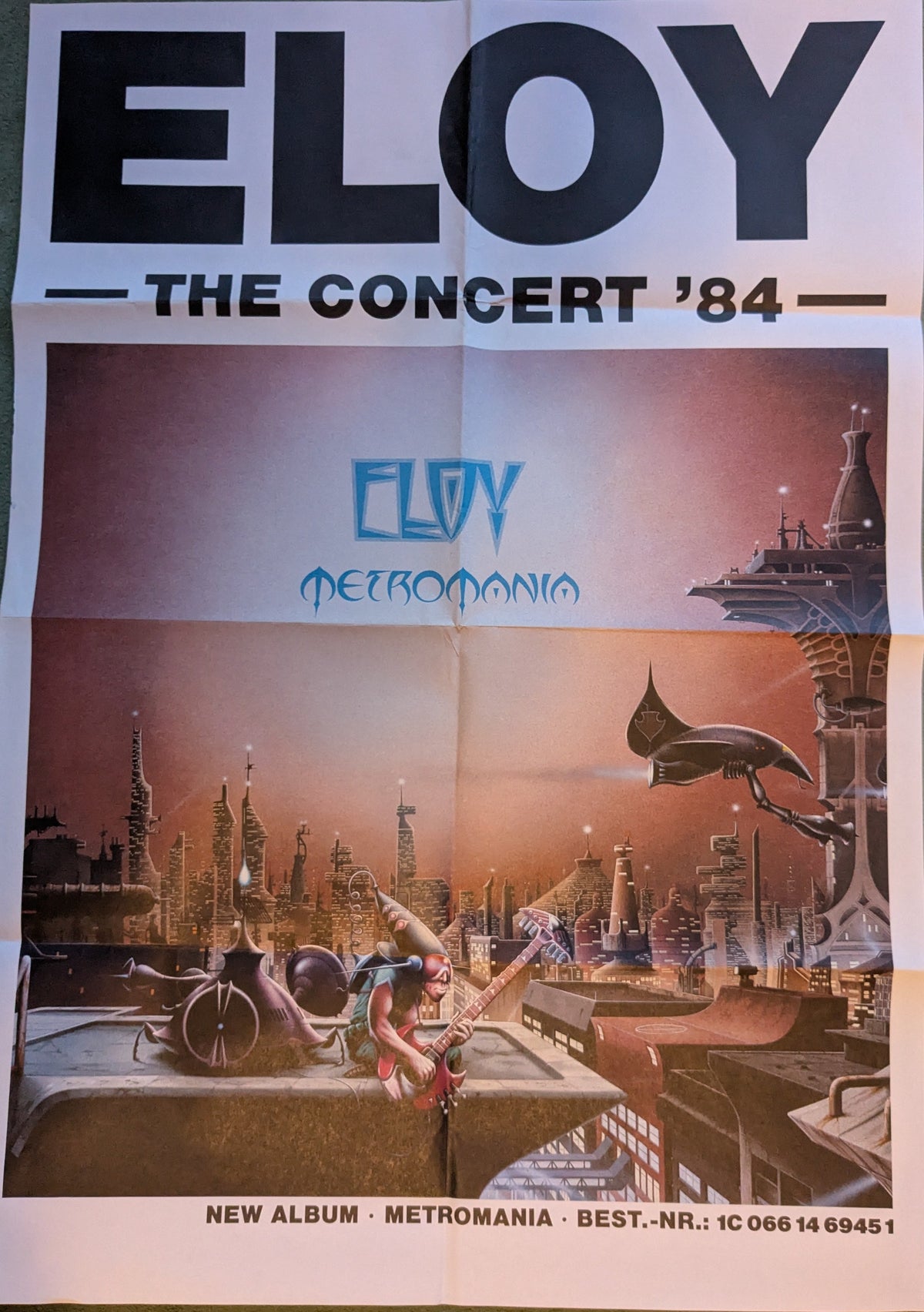 Eloy Konzert Metromania 1984 Plakat A1