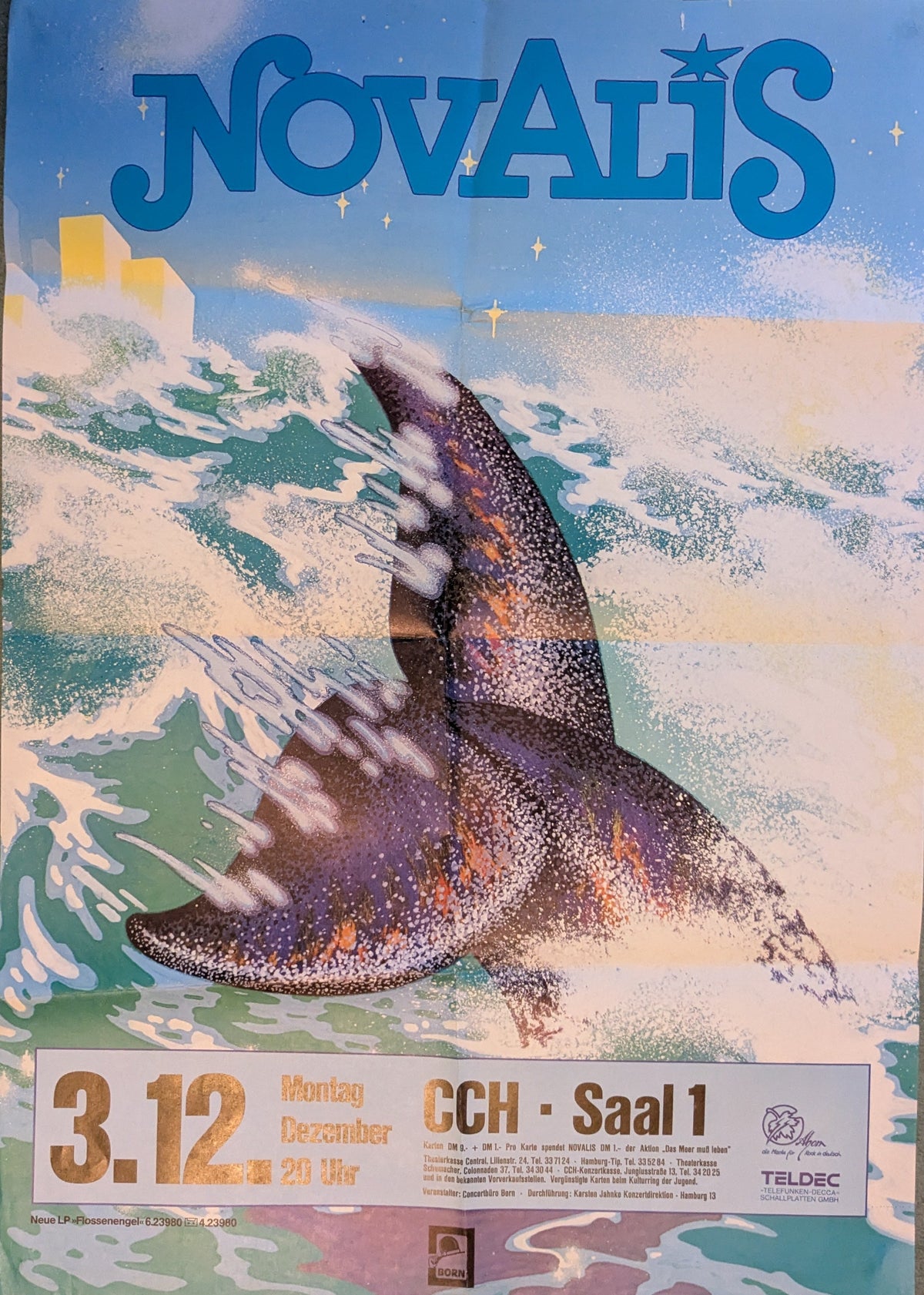 Novalis Konzert-Plakat 03.12.1982 CCH Hamburg A1