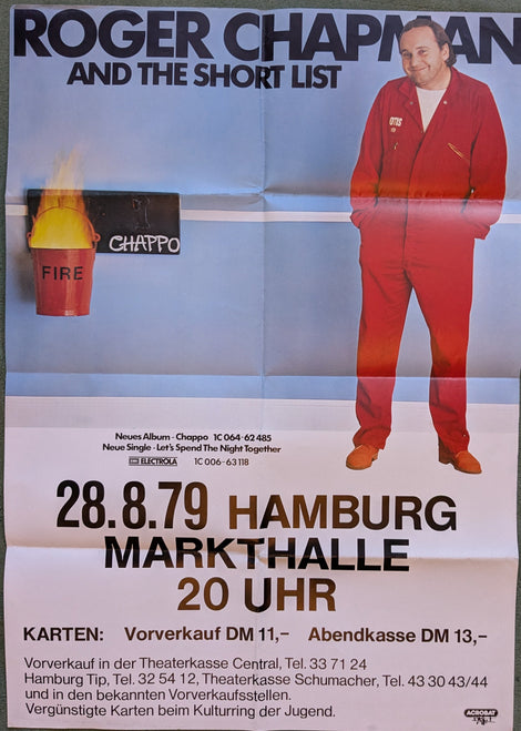 Roger Chapman - Chappo-Tour 1979 Konzert-Plakat A1