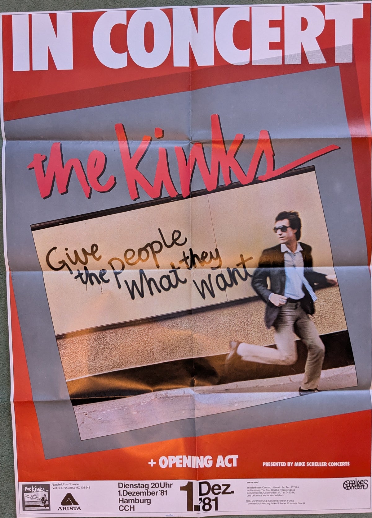 The Kinks  - Give the People what they want Konzert-Plakat A1