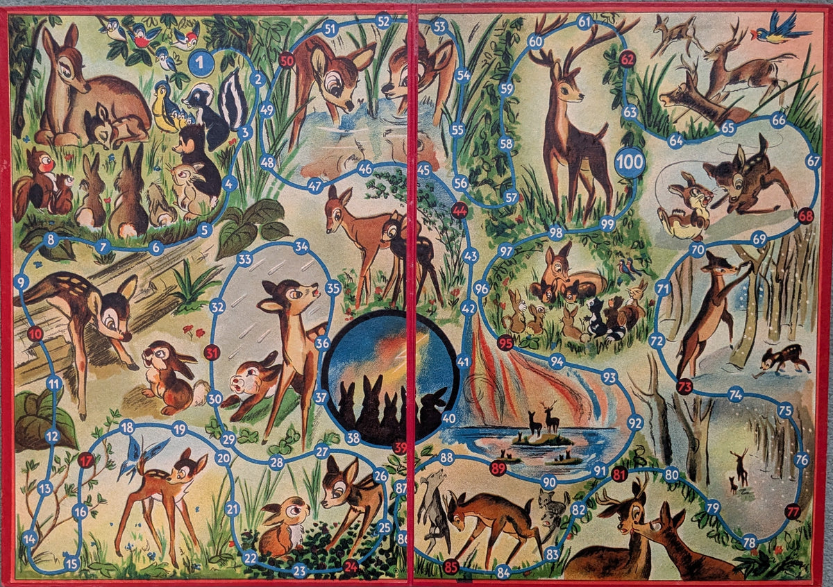 Walt Disney’s Bambi Brettspiel mit Zinnfiguren