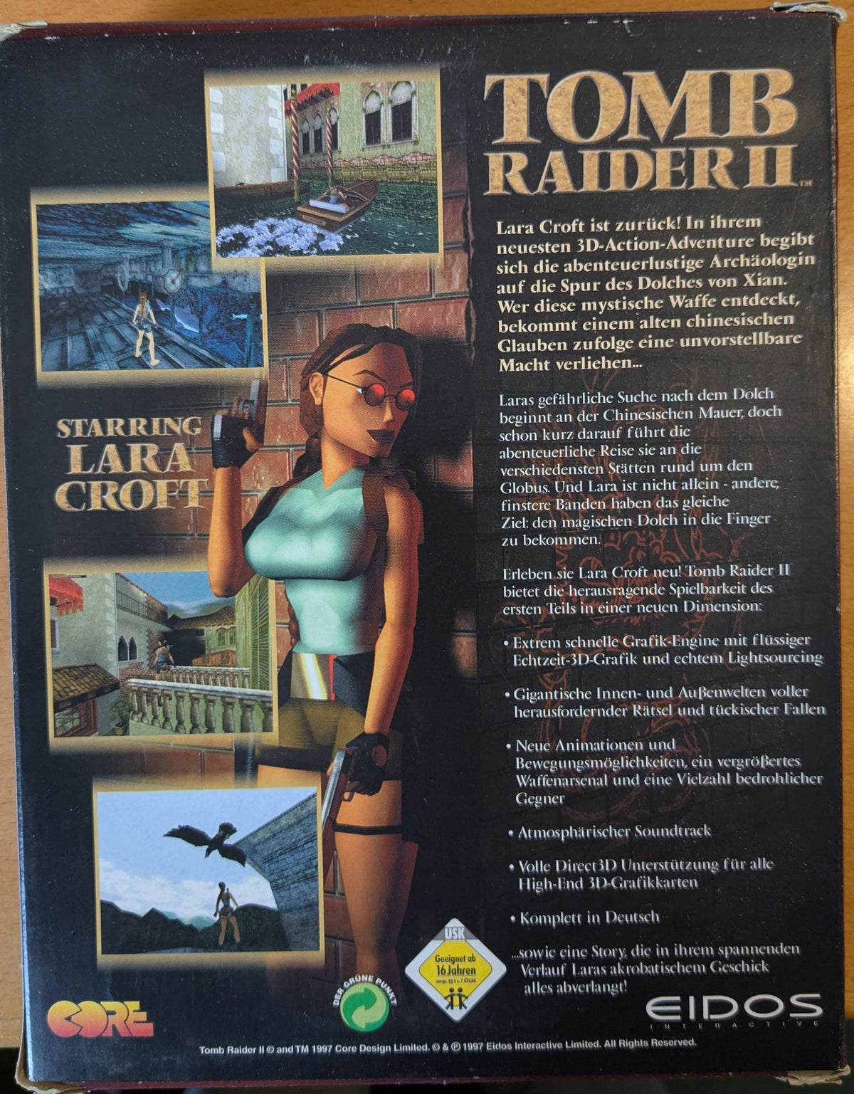 Tomb Raider  II  / Lara Croft Eidos CD-ROM