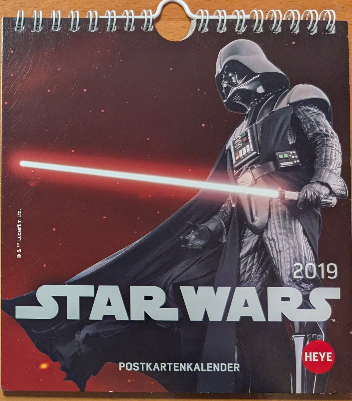 Darth Vader Star Wars Postkartenkalender von 2019