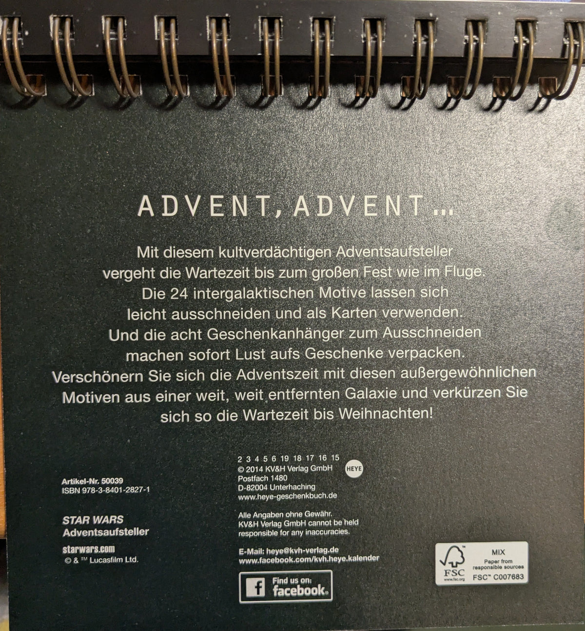 Star Wars Postkarten Advents-Kalender