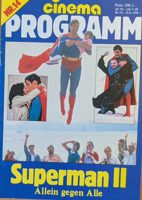 Superman II Allein gegen Alle Filmprogramm Cinema Nr. 14