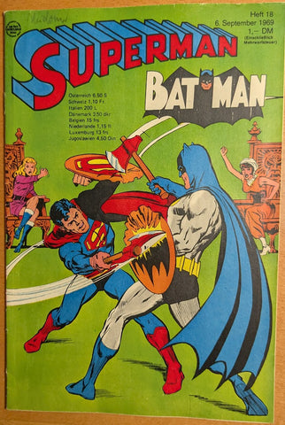 Superman Batman Comic Nr. 18 Ehapa 1969 Z 1+
