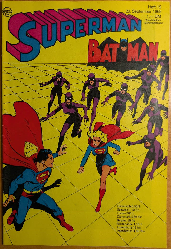 Superman Batman Comic Nr. 19 Ehapa 1969 Z 1+