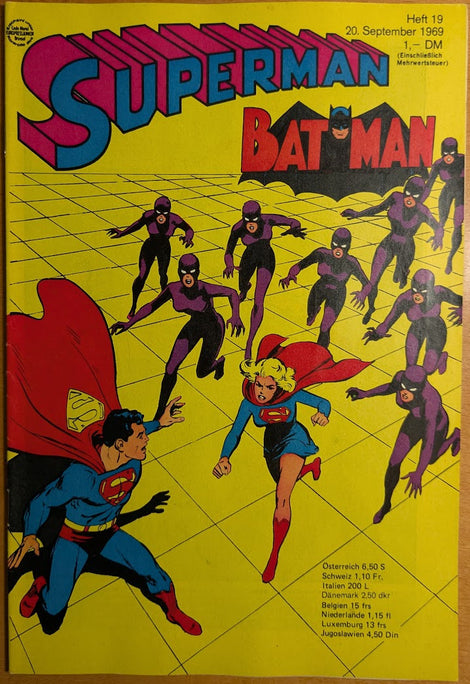 Superman Batman Comic Nr. 19 Ehapa 1969 Z 1+