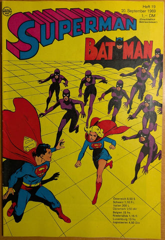 Superman Batman Comic Nr. 19 Ehapa 1969 Z 1+