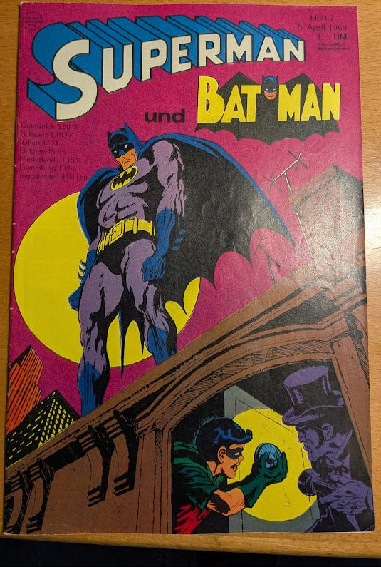 Superman und Batman Comic Nr.7 Ehapa 1969 Z 1+