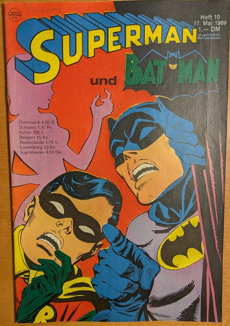Superman und Batman Comic Nr. 10 Ehapa 1969 Z 1+