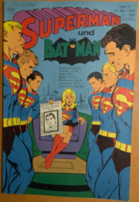 Superman und Batman Comic Nr. 11 Ehapa 1969 Z 1+