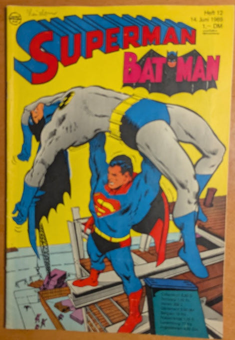 Superman Batman Comic Nr. 12 Ehapa 1969 Z 1+