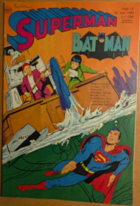 Superman Batman Comic Nr. 13 Ehapa 1969 Z 1+