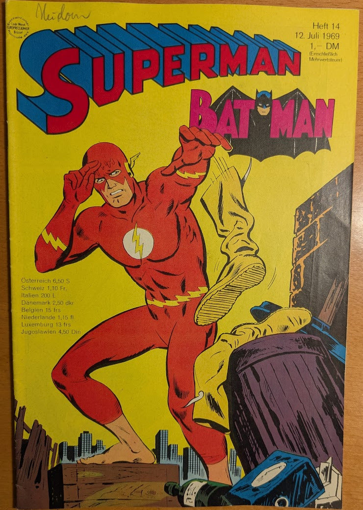Superman Batman Comic Nr. 14 Ehapa 1969 Z 1+