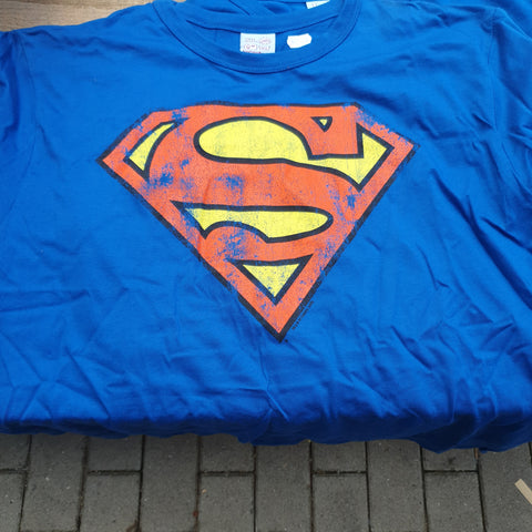 Superman T-Shirt Logo blau