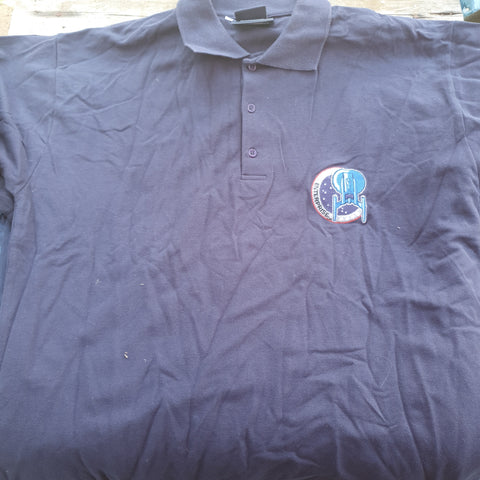 Star Trek Polo Shirt Enterprise dunkel blau