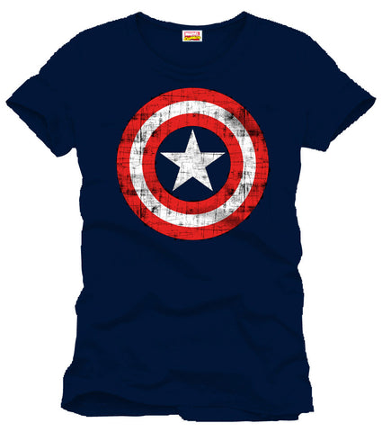 Captain America T-Shirt Shield Logo navy