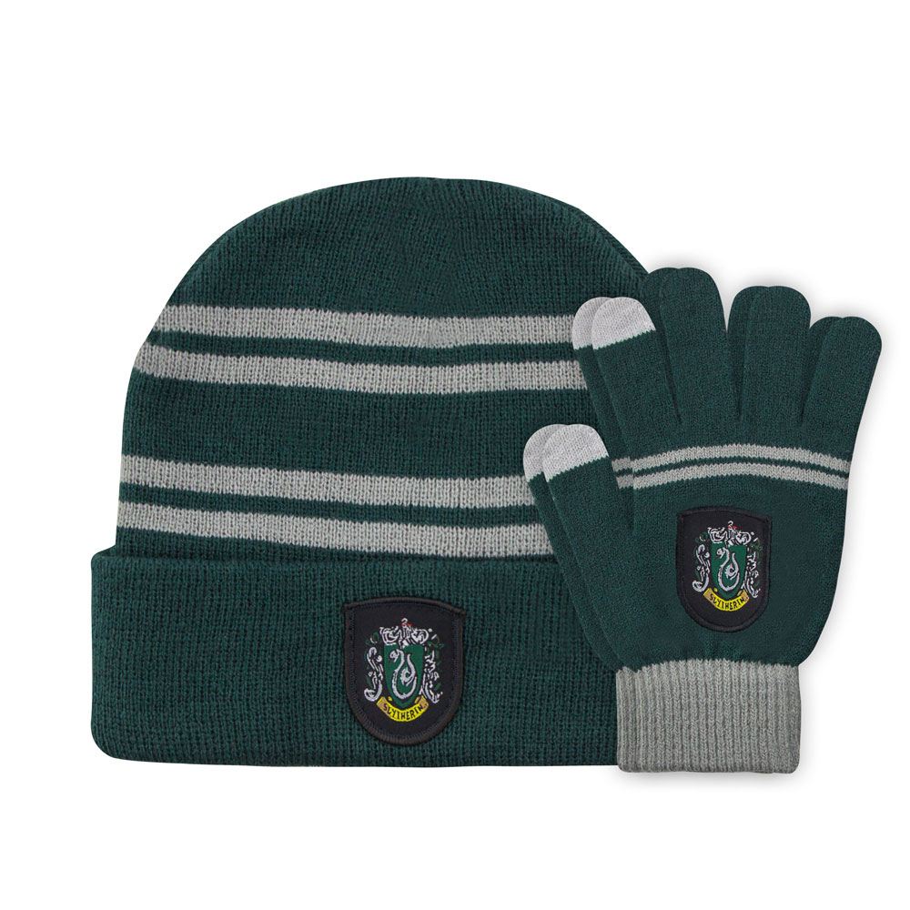 Potter Kids Beanie & Handschuhe Set Slytherin Touchscreen-tauglich