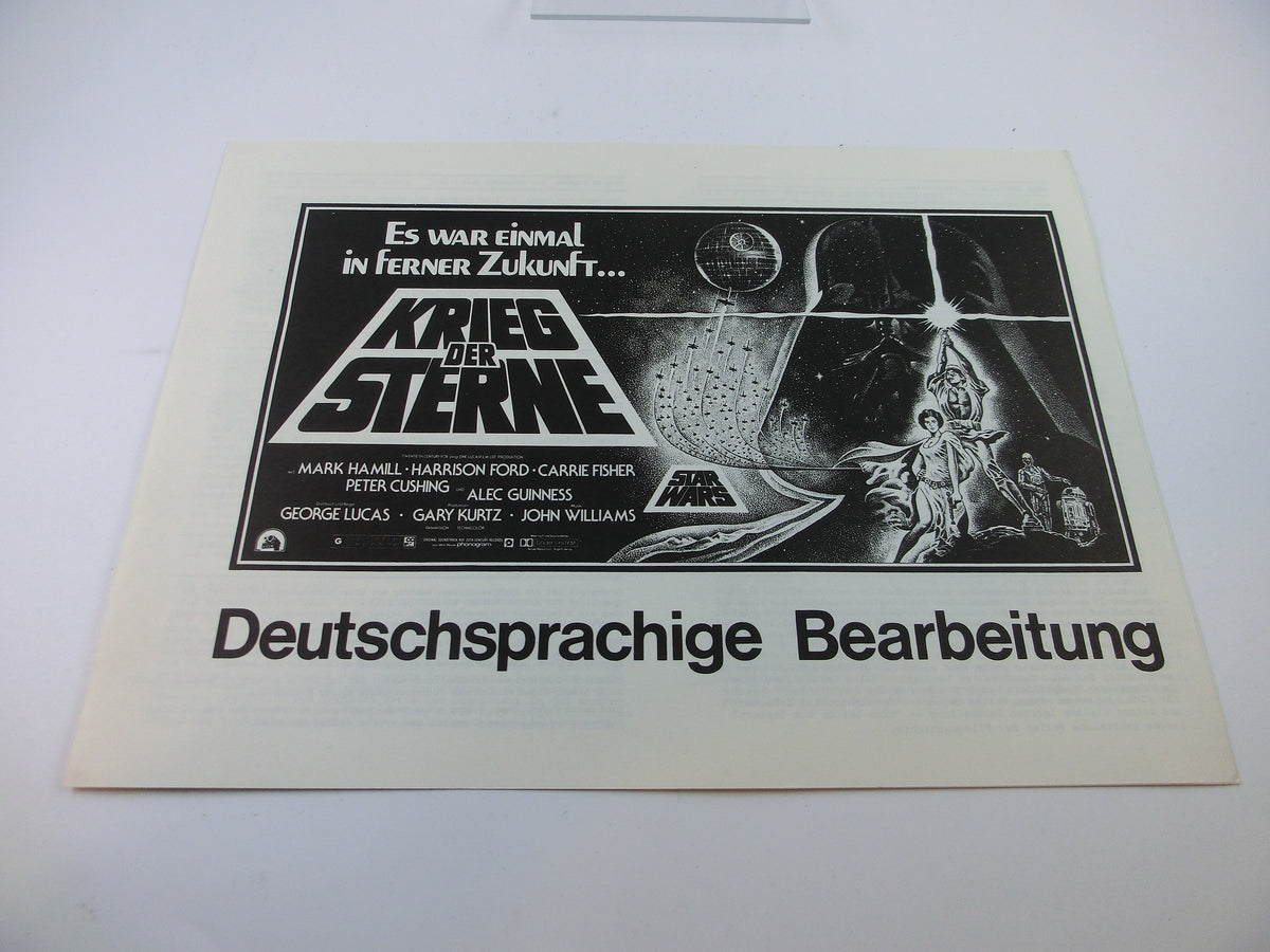 Star Wars Souvenirprogramm mit deutschsprachiger Bearbeitung
