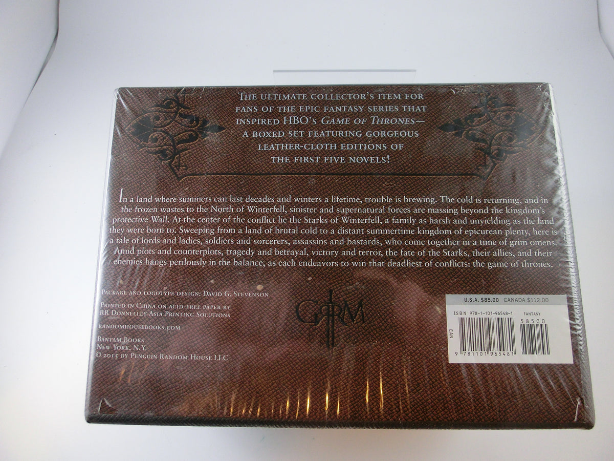 George R.R. Martin A Song of Ice and Fire 1-5 , Set in Leder, engl.