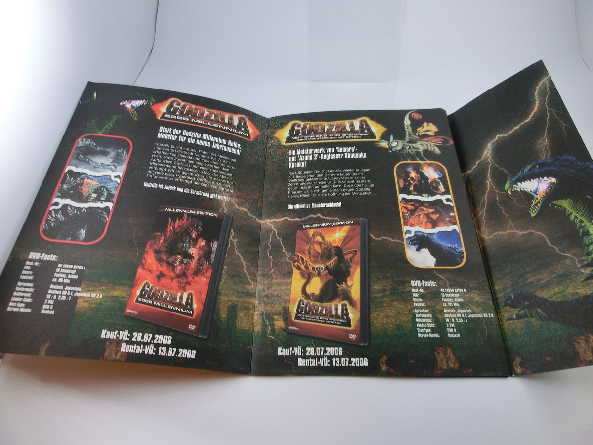 Godzilla / DVD-Flyer,  31 x 22 cm, Splendid Film, 13 Seiten!