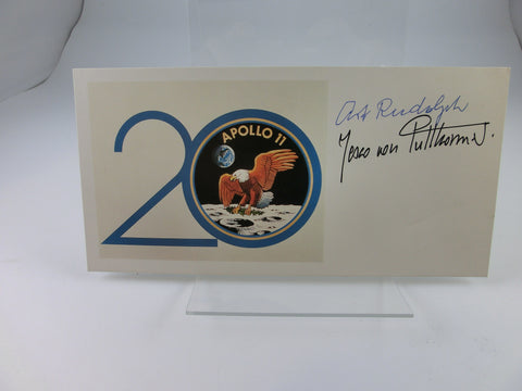 Signierte Karte 20 Jahre Mondlandung Jesco von Puttkamer und Arthur Rudolph