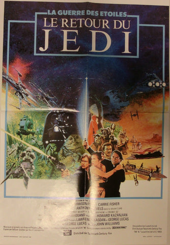 Star Wars Return of the Jedi Original-Filmplakat , "Le retour du jedi" frz.
