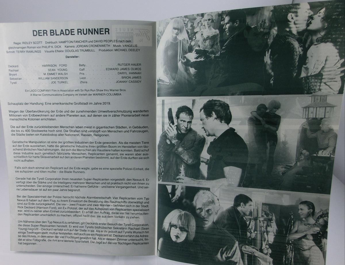 Blade Runner Neues Filmprogramm 7850