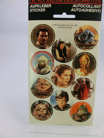 Rückkehr der Jedi-Ritter Sticker / Aufkleber - Set 1983)