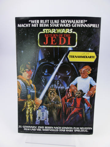 Return of the Jedi Preisauschreiben-Flyer mit Comic