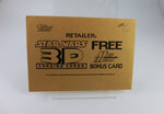Star Wars 3D Trading Card - free Retailer Bonus Card Topps