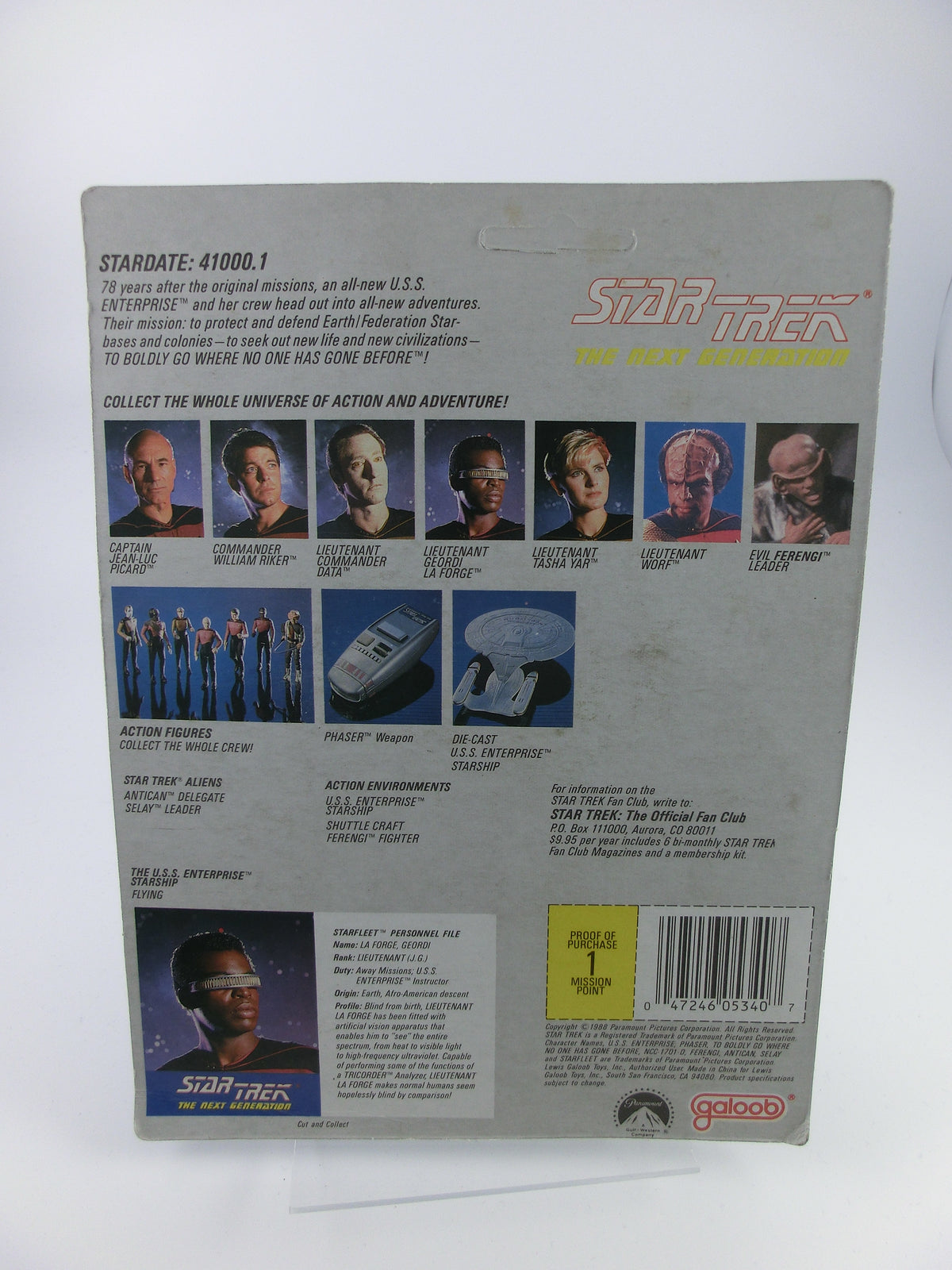 La Forge Star Trek Actionfigur 10 cm Galoob von 1988