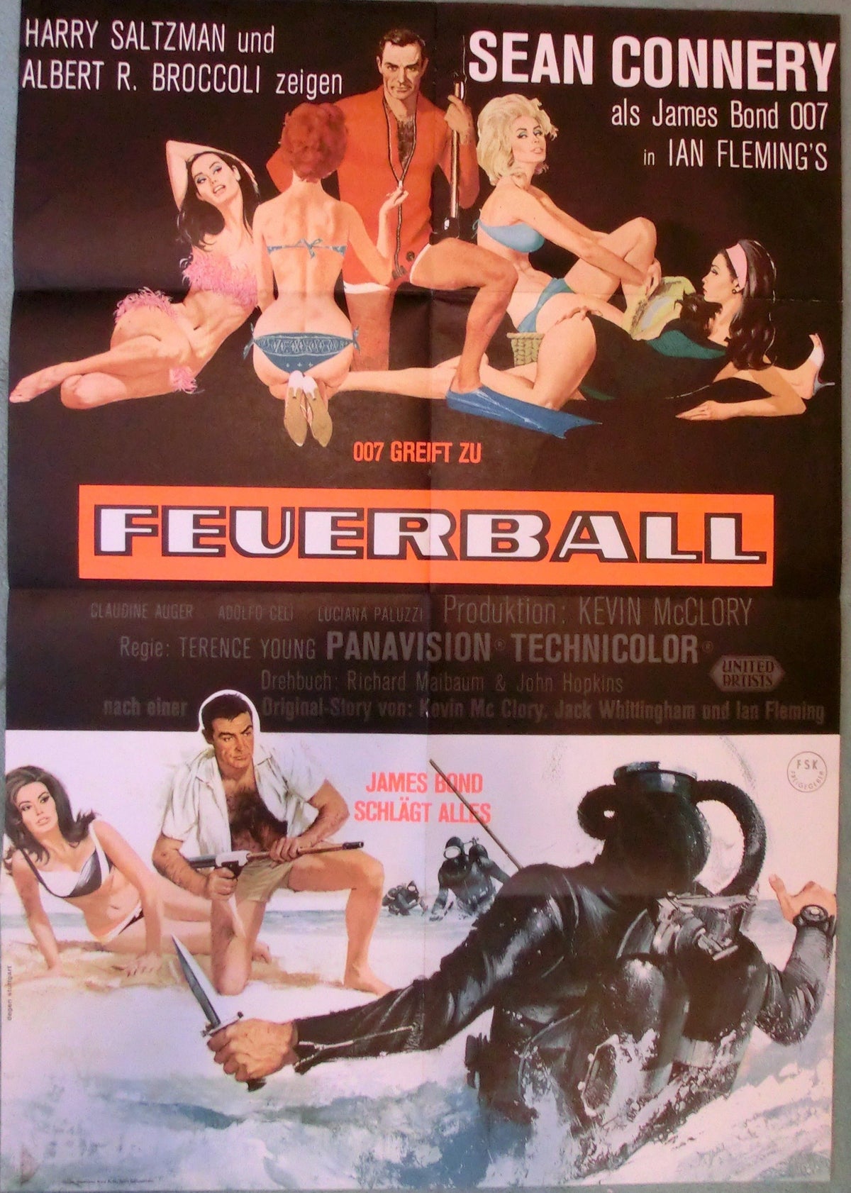 Feuerball - James Bond - Originalplakat A1