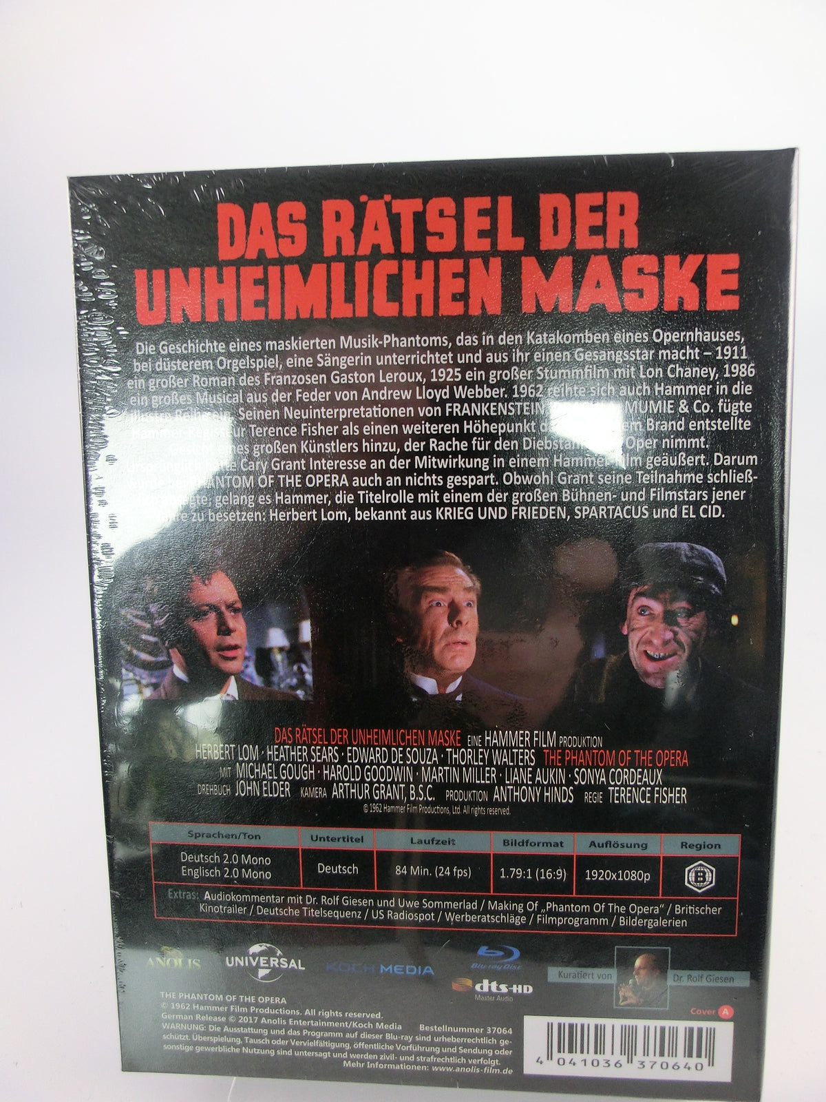 Das Rätsel der unheimlichen Maske Blu-ray Cover A Mediabook
