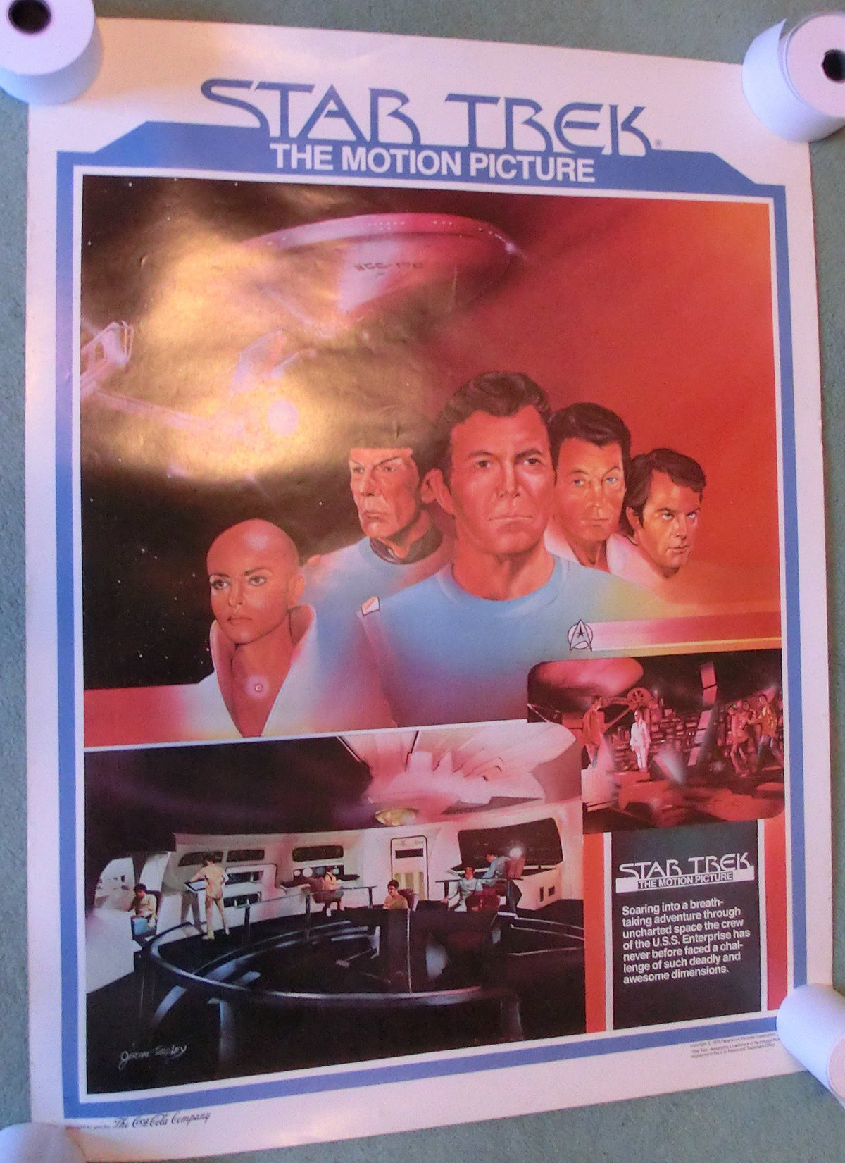 Star Trek The Movie orig. Coca-Cola - Plakat von 1979 , gerollt