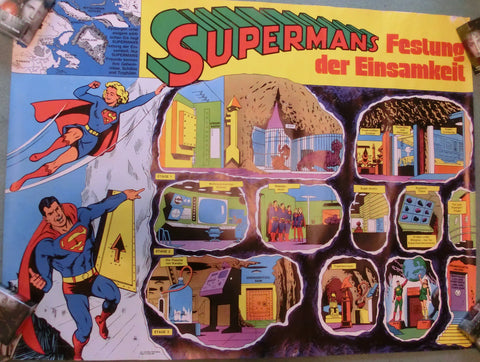 Supermans Festung der Einsamkeit Poster Ehapa 1974, gerollt!