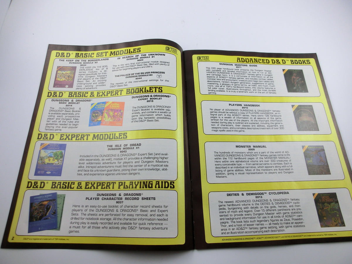 D & D Dungeons & Dragons Gateway to Adventure Katalog  1981