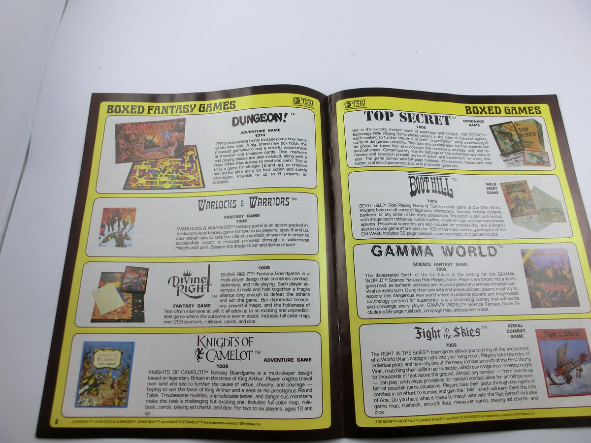 D & D Dungeons & Dragons Gateway to Adventure Katalog  1981