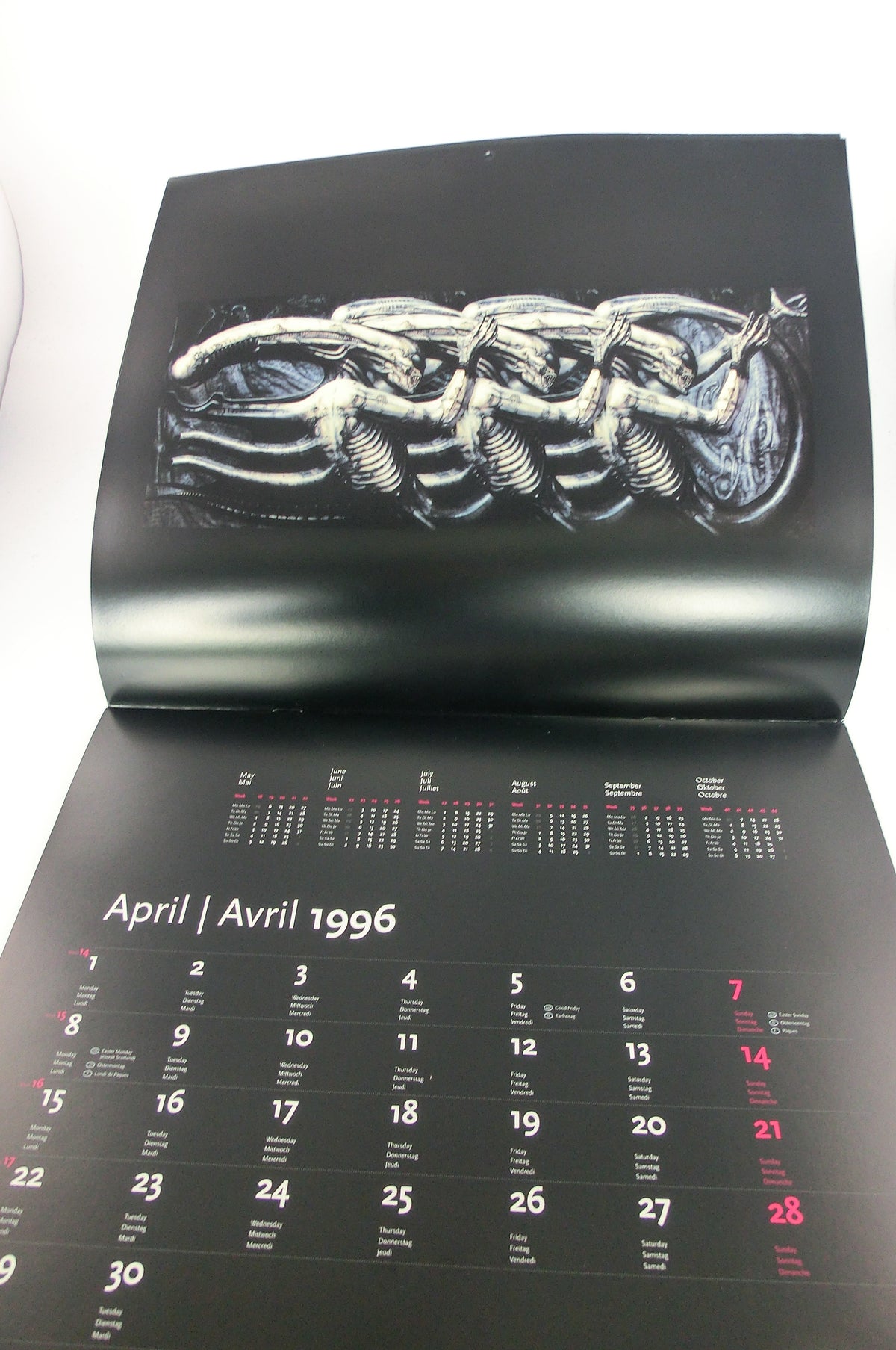 1996er Kalender: HR Giger ARh+ 3D Taschen Vlg