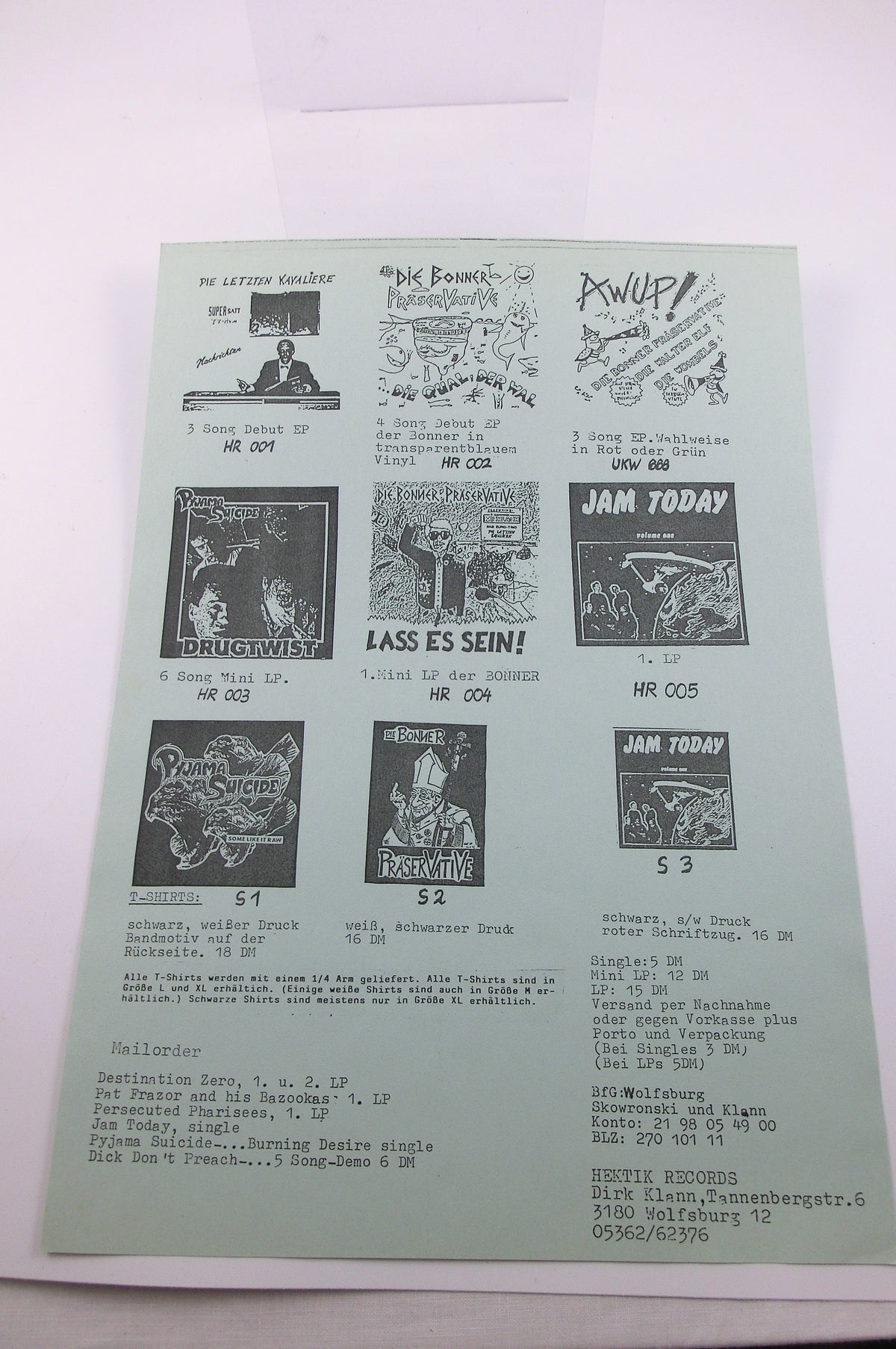 Jam Today volume one Vinyl LP , Hektik Records near mint!