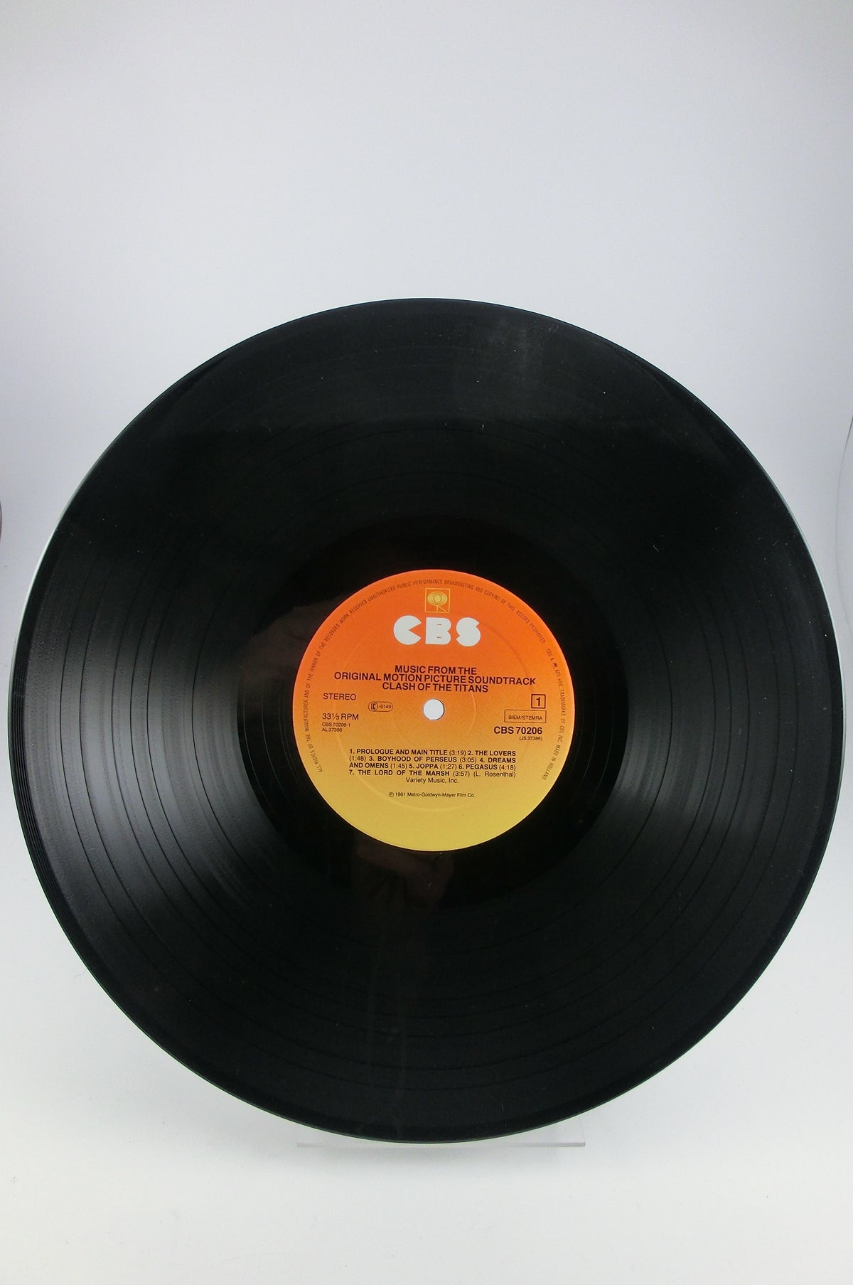 Clash of the Titans Soundtrack - LP , Schallplatte , Vinyl CBS 1981 near mint!