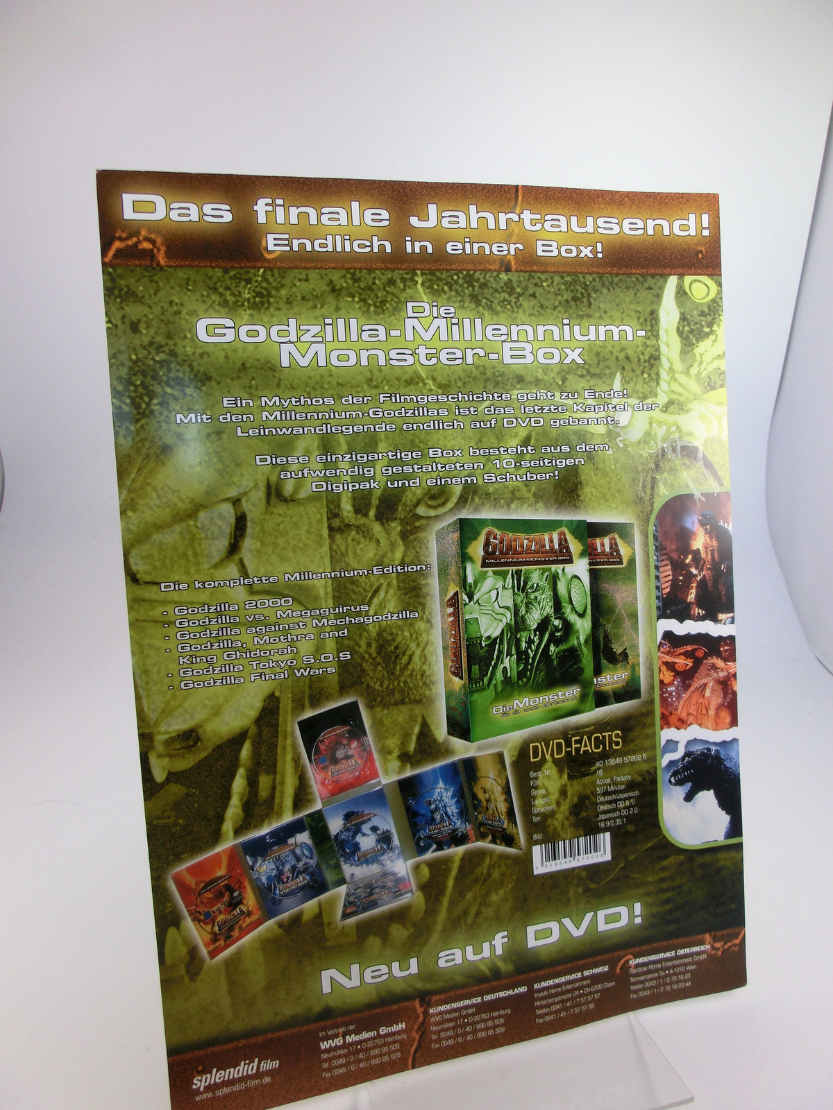 Godzilla  DVD-Flyer von 2007, 30 x 21 cm, Splendid Film
