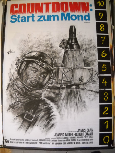 Countdown: Start zum Mond Plakat A1