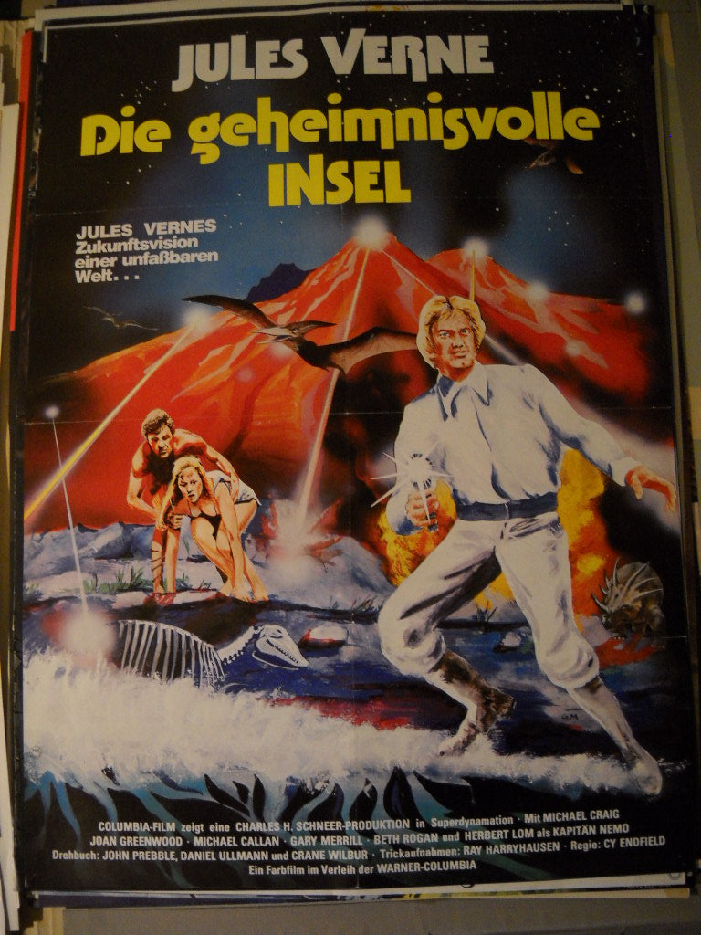 Jules Verne - Die geheimnisvolle Insel Plakat A1