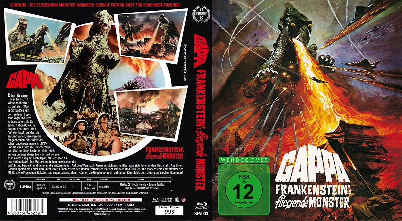 Gappa - Frankensteins fliegende Monster Blu-ray  limitiert!