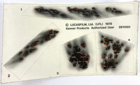 X-Wing Fighter Battle damaged Aufkleber , Decals, Kenner 1978 orginal