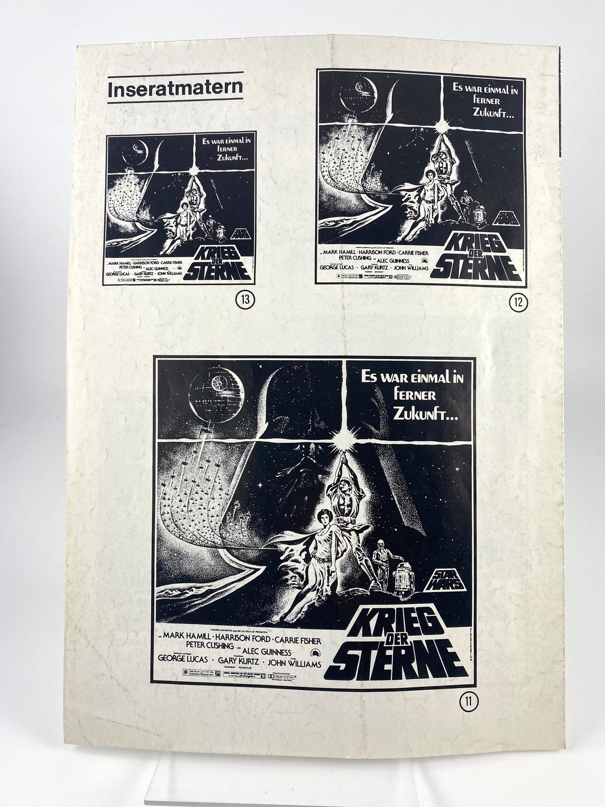 Krieg der Sterne Werberatschlag, 30 x 21 cm